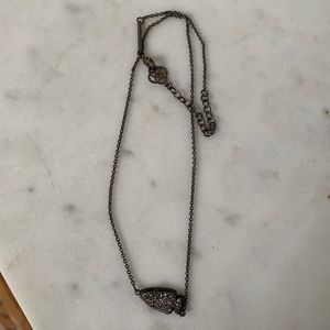 Kendra Scott Kasey Pendant Necklace silver drusy